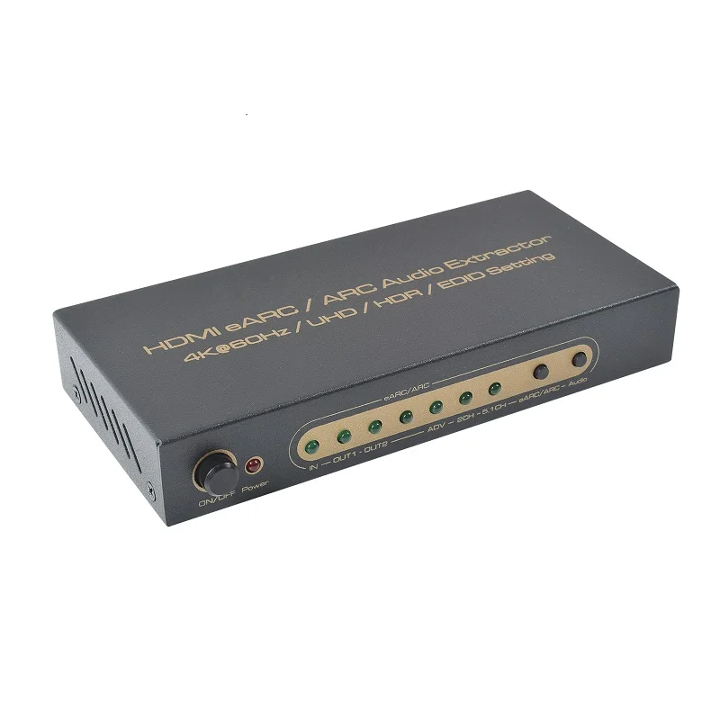 HDMI2.0 Audio Extractor eARC/ARC 4K60Hz UHD HLG HDR Dolby Vision EDID Setting HDMI Audio Output DTS HD Dolby Atoms  AC3 DTS LPCM