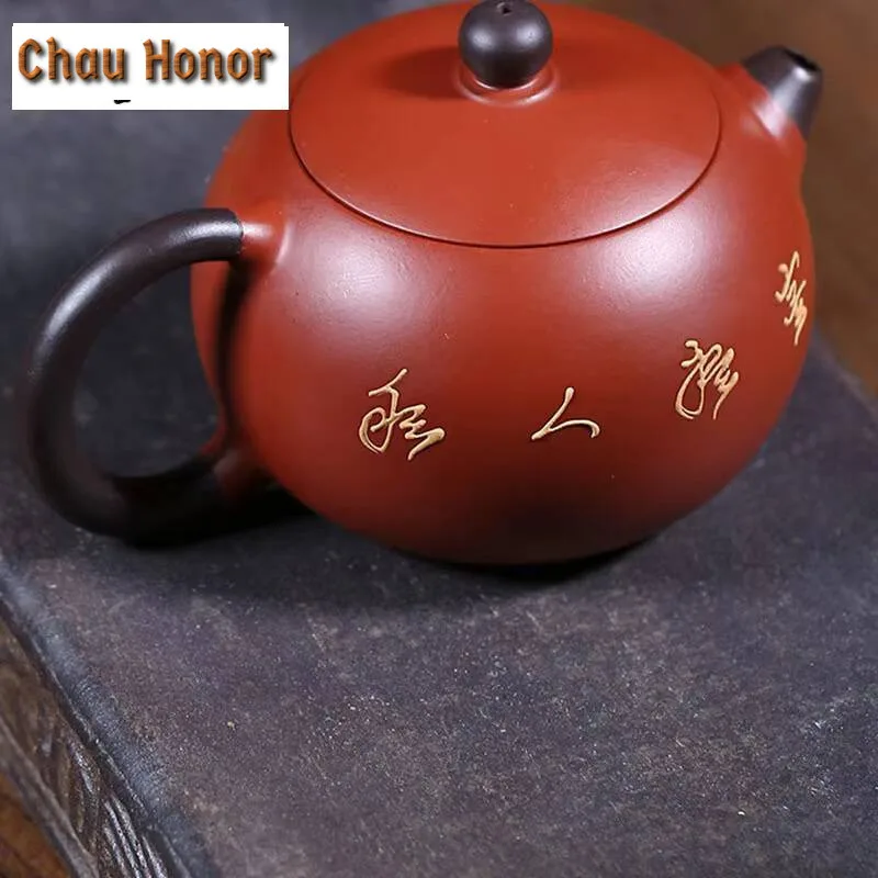 200ml Traditional Yixing Raw Ore Zisha Teapot Handmade Household Kungfu Teaset Ball Hole Filtration Xi Shi Pot Tea Ceremony Gift