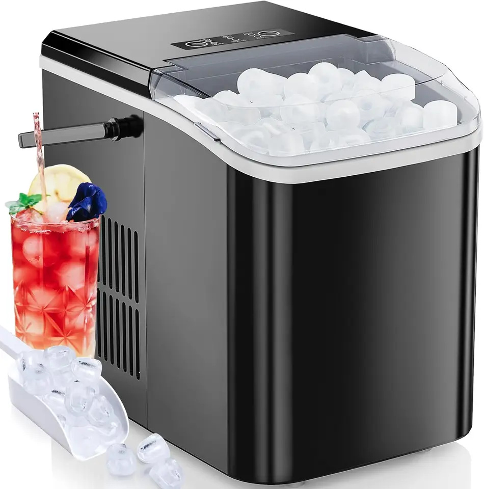 Portable Countertop Ice Maker with Quick Ice Production