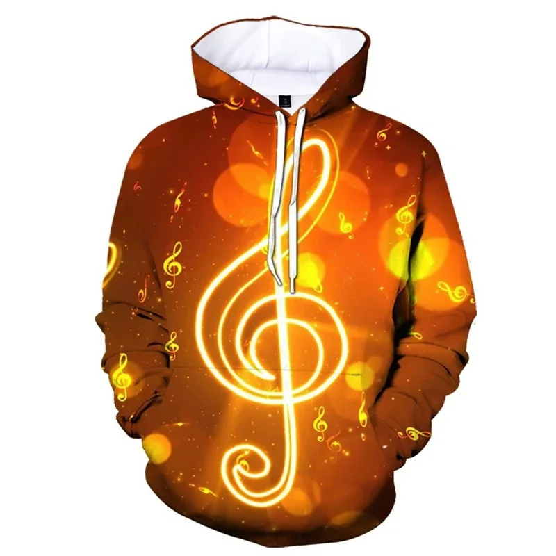 thumbnail image 1 of Sudadera con capucha con estampado 3D de notas musicales divertidas para hombre, sudaderas con patrón de personalidad, sudaderas con capucha de calle geniales de otoño, sudaderas con capucha de manga, 1 of 5