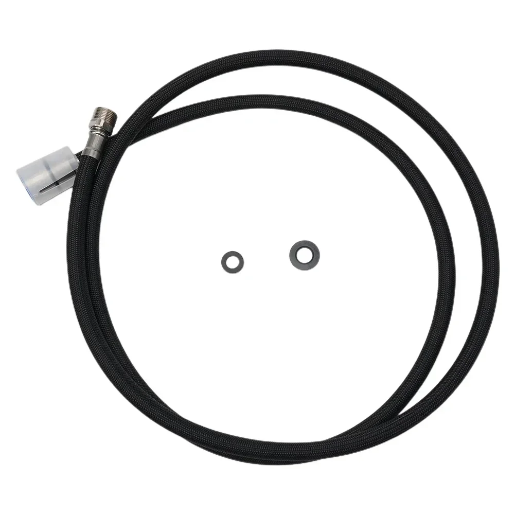 1500 Mm Replacement Shower Hose Black Fittings Flexible For Sink Kitchen Faucet Hose Length With Pull-out Shower