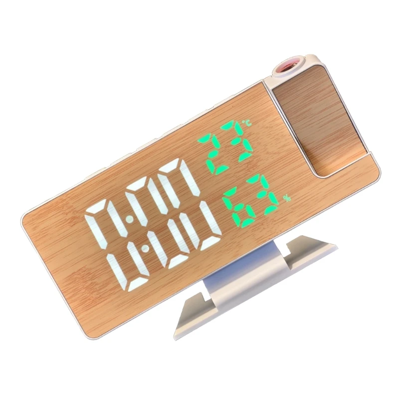 Modern Large Screen LED Clock with Projection and Alarms Temperature Humidity A0KF 2