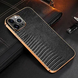 Luxurious Genuine Leather Case with Plated Soft Edge Back Cover - iPhone XR (1)