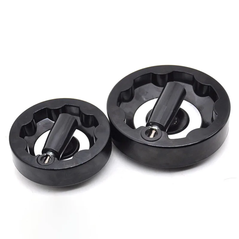 1Pcs 접이식 내부 골판지 핸드휠 4/5/6/8 인치 밀링 선반 CNC 핸드 휠 베이클라이트 웨이브 라운드 100/125/160/200mm