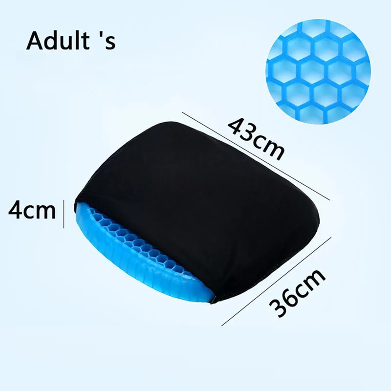 Elastic Gel Seat Cushion TPE Silicone Cooling Mat Egg Support Non Slip Summer Ice Pad Chair Car Office Seat Cushion 