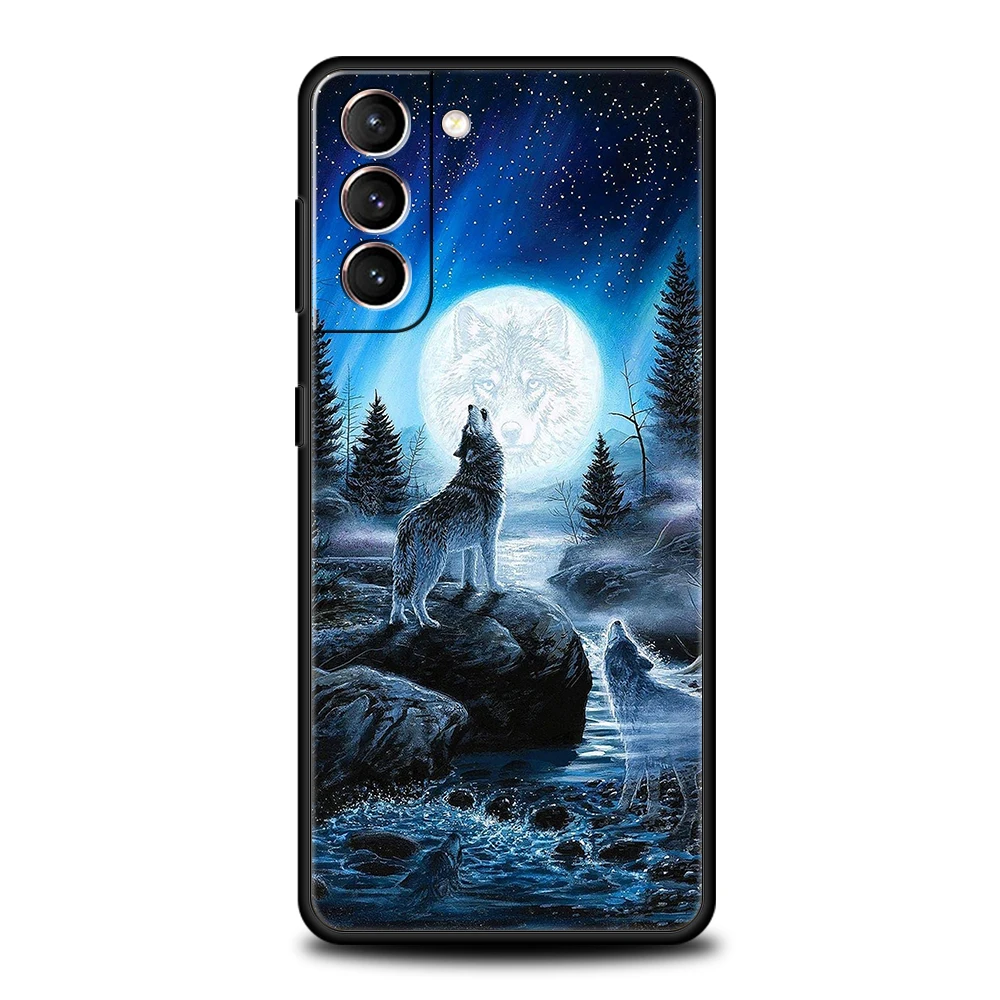 Moon Roaring Wolf Shockproof Phone Case - TPU Shell Coque