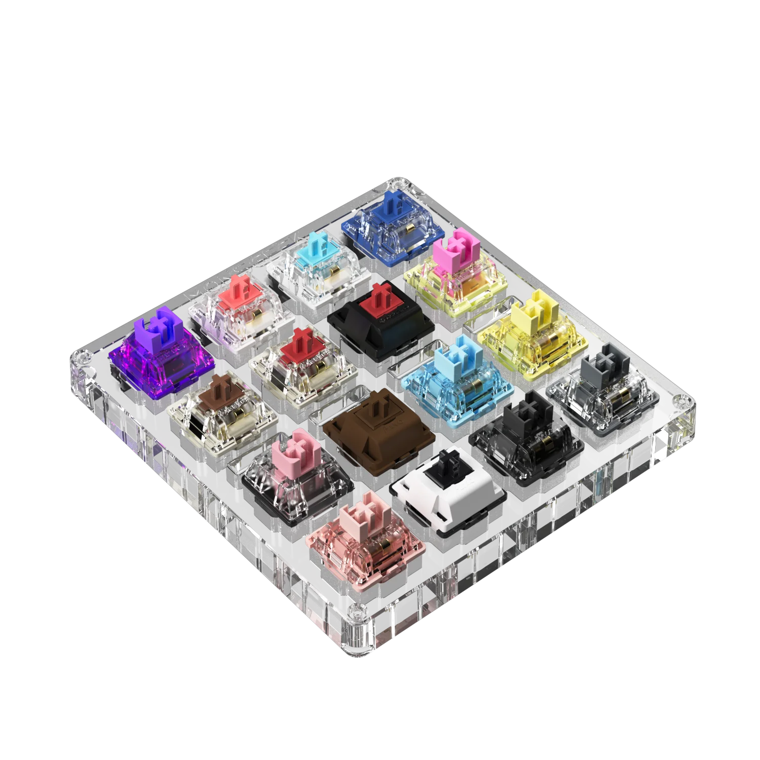 Acrílico Switch Tester Linear Interruptores Silenciosos Clicky Táteis Akko x Monsgeek 16 Teclas - Imagem 4