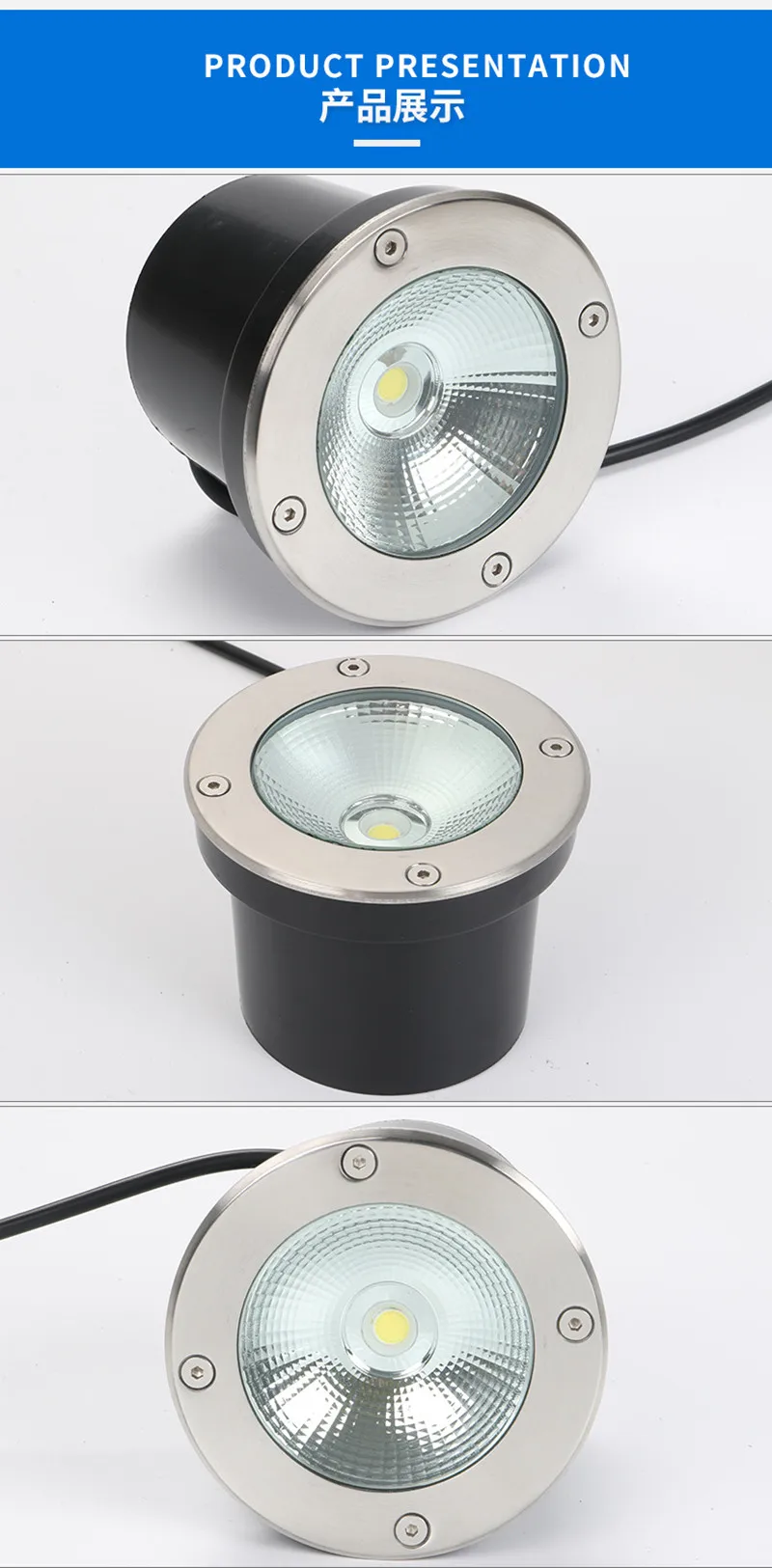 Description Picture 4 of itemOutdoor Waterproof Superbright 10W 20W Landscape Garden COB LED Underground Light 110V 220VDC12V