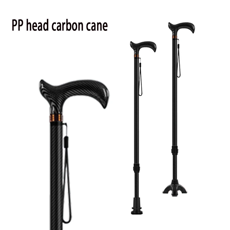 Ultra-light carbon fiber telescopic cane, hiking pole, walking stick, assisting walking during hiking, anti-slip and fall-proof 4