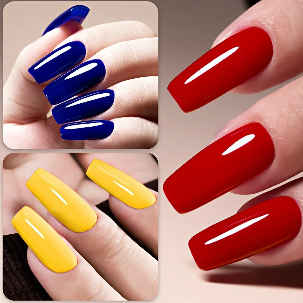 YOKEFELLOW 10ML Smalto per unghie gel Sparkle Red Gel Polish Soak Off UV LED Gel Vernice 122 colori Nail Art Manicure Regali per le donne 4
