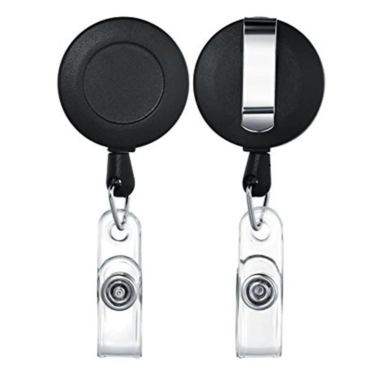 Retractable Badge Reel Heavy Duty Rounded Portable with Clip for Men Women Badge Clip Badge Holder for Nursing Teacher Office