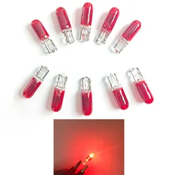 10 - Pack T5 Halogen Dashboard & Interior Light Bulbs - Enhanced Car Illumination (10Pcs Red)