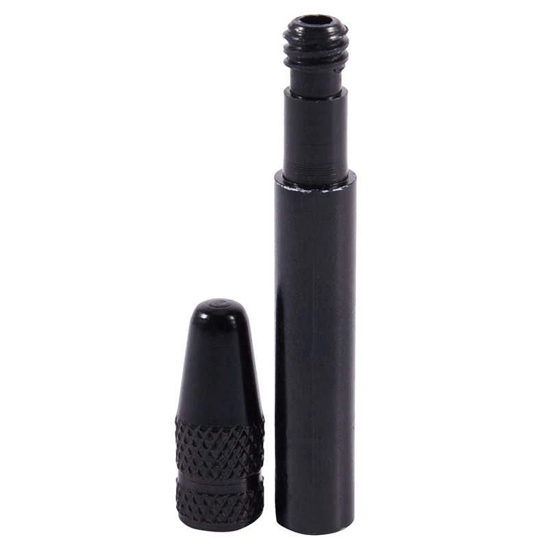 4 X Bicycle 40Mm Presta Valve Tire Tyre Extender Extension Cap Cover Adapter Black