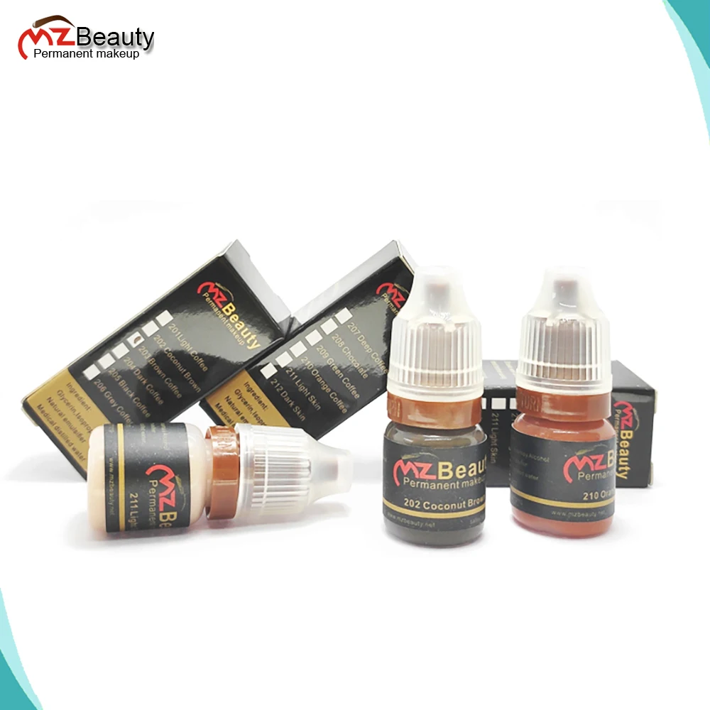 

5ml Tattoo Ink Milkly Colors For Semi Permanent MakeUp Eyebrow Eyeliner MZ Beauty Original Microblading Pigments Micro-pigment
