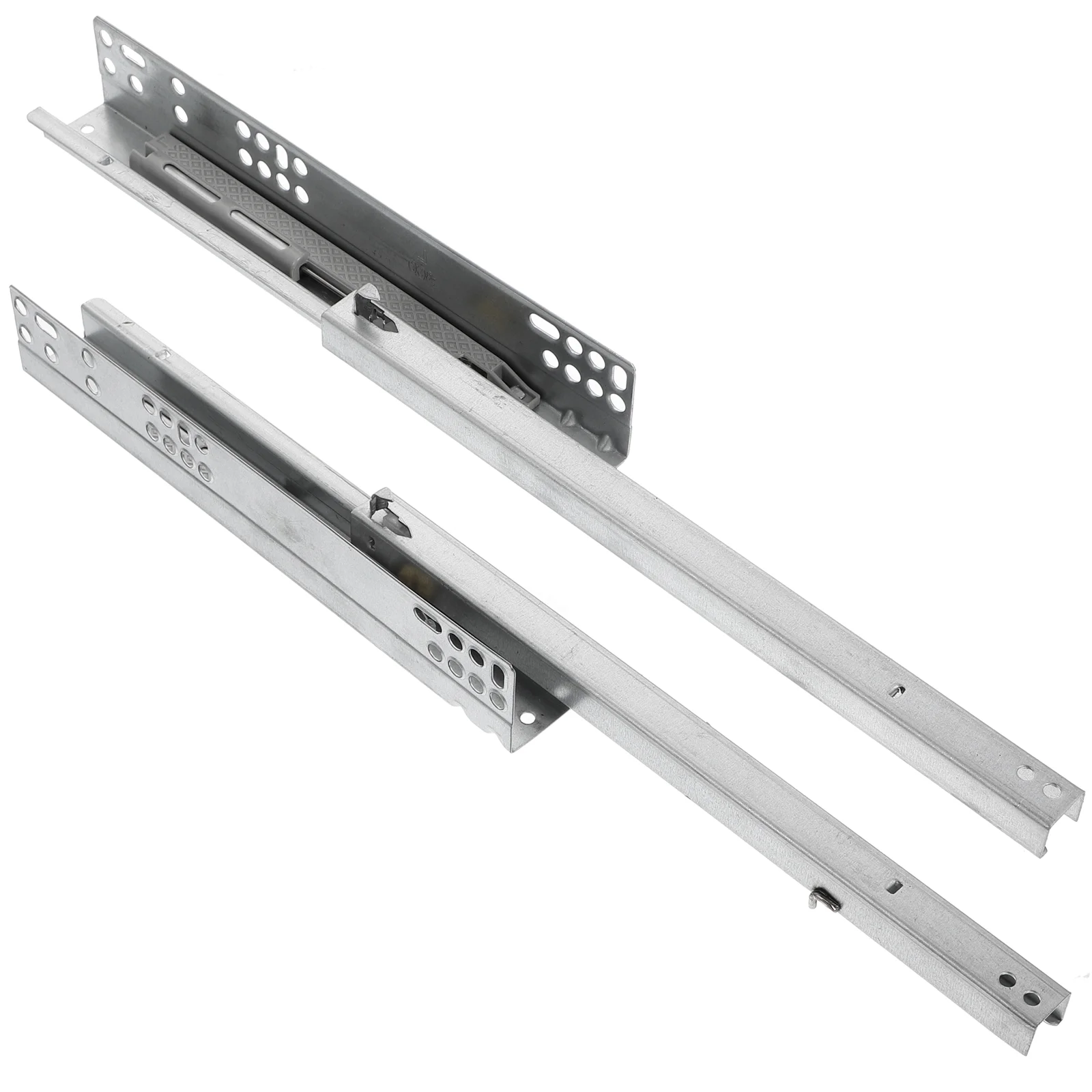 

2 Pcs Hidden Slide Drawer Track Slip Mute Slideway Dressing Table Bottom Rails Cold Rolled Steel Road Guide