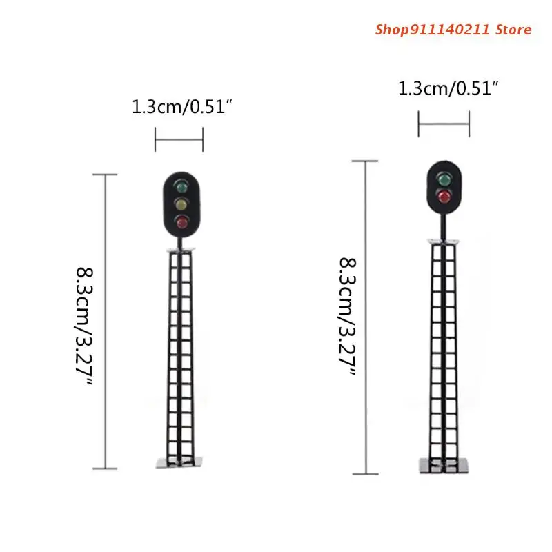 1/87 Dollhouse Mini Train Signal Lamp Role-Play Model Traffic Lamp for Sandbox 4 1/87 Dollhouse Mini Train Signal Lamp Role-Play Model Traffic Lamp for Sandbox 4