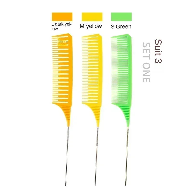 Professional Hair Styling & Coloring Comb Set - 3 Piece Salon Tool Kit