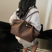 Sacs à main de luxe en cuir PU pour femmes, sacs à bandoulière sous les bras à motif litchi, couleur unie, fourre-tout de grande capacité, fourre-tout de voyage 1