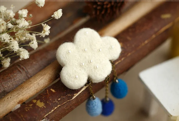 Over rain cartoonl set wool needlepoint kit wool felt needle felting brooch craft needlecraft DIY handmade