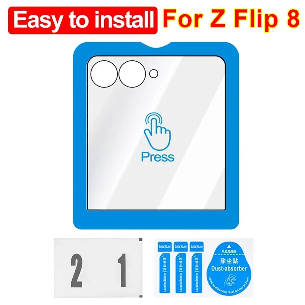 3-Pack Easy Install Outer Screen Protector - Premium HD Clear Tempered Glass