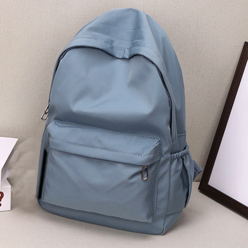 Simple Solid Color Lightweight Backpack Multifunctional Casual Bag for High School Students Perfect for School Travel Daily Use 2