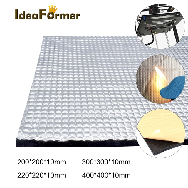 Algodón de aislamiento térmico autoadhesivo, lámina de 200/220/300/400mm,  10mm de espesor, adhesivo para
