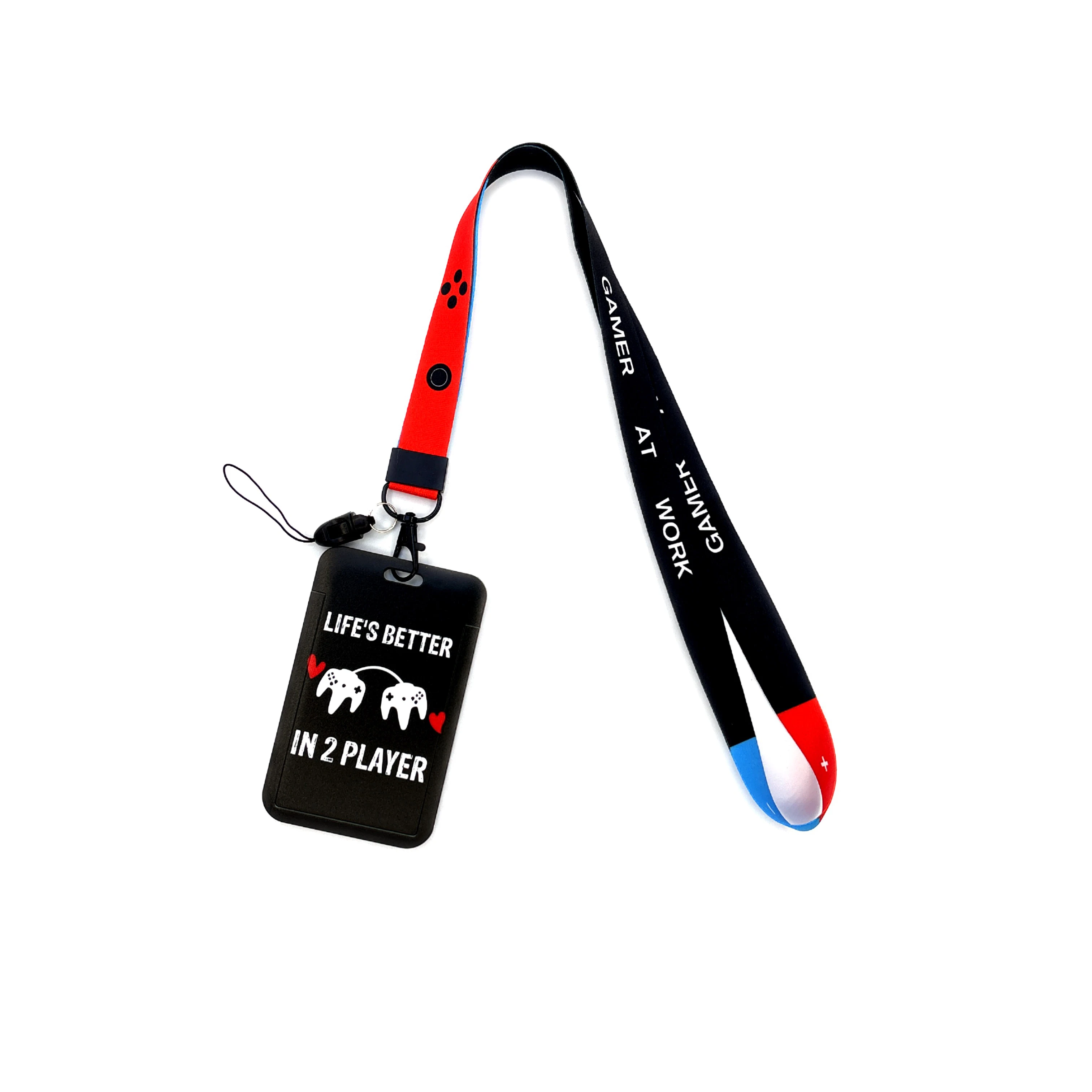 Versatile Card Holder Lanyard with Protective ID Badge and Credit Card Case