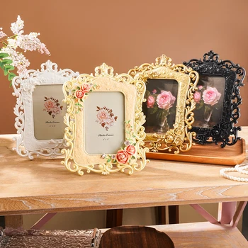 1 Pezzo, Cornice Portafoto Creativa in Resina con Motivo Tridimensionale Stile Europeo