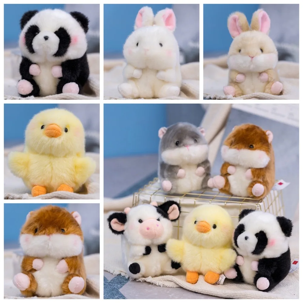 

Plush Rabbit Panda Doll Pendant Stuffed Soft Rabbit Doll Plush Keyring Chicken Kawaii Panda Plush Keychain Schoolbag Ornaments