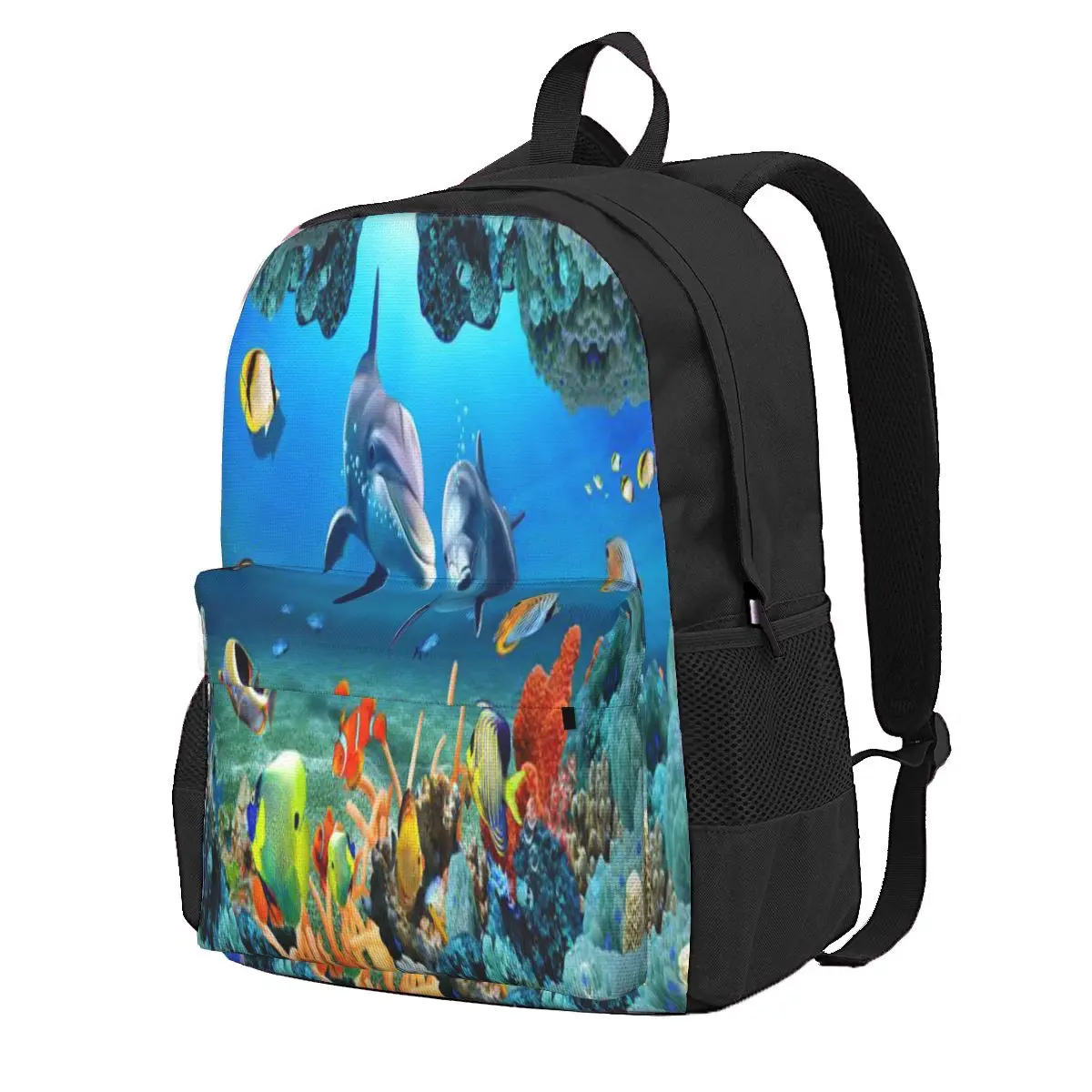 3D Ocean World Ladies Casual School Bag Travel Laptop Student Zaino Teen School Bag Men College Small Bag Fashion
