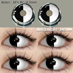EYESHARE Bold White and Black Cosplay Contact Lenses (Whitenight)