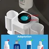 1pc Toothbrush Holder With Automatic Toothpaste Dispenser, Wall Mounted  Punch-free Multifunctional Electric Toothbrush Holder 4