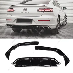 Maxton Style Rear Valance&Rear Splitter For VW Arteon R-line 3H Facelift Rear Bumper Diffuser Lip Bodykits 2020-2023 Tuning