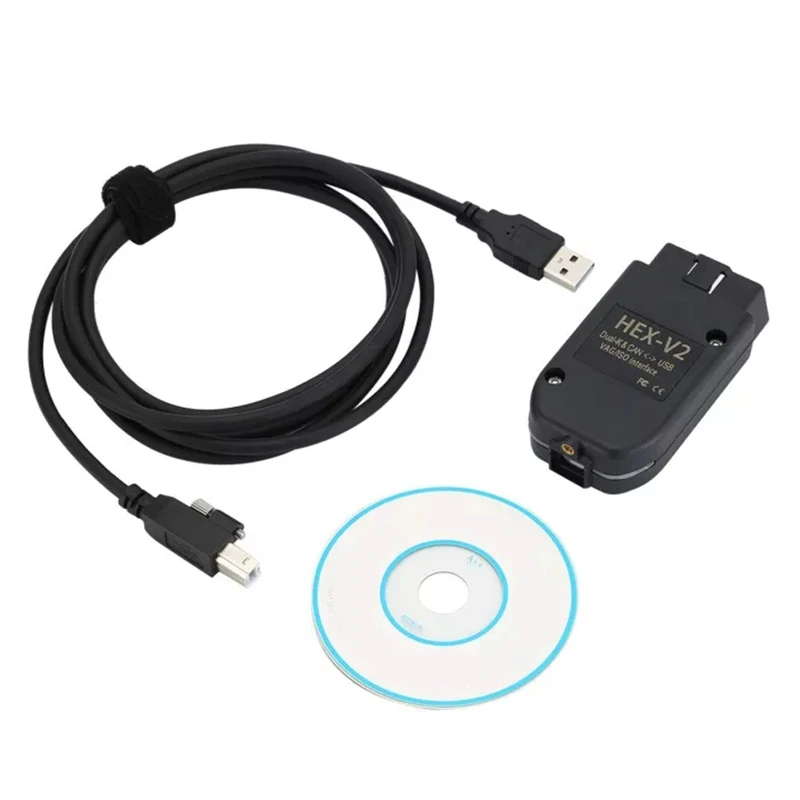For Vag Com 22.3 Obd2 Scanner Hex V2 Usb For Golf A6 Skoda Seat Unlimited Vins Atmega162+16V8+Ft232Rq