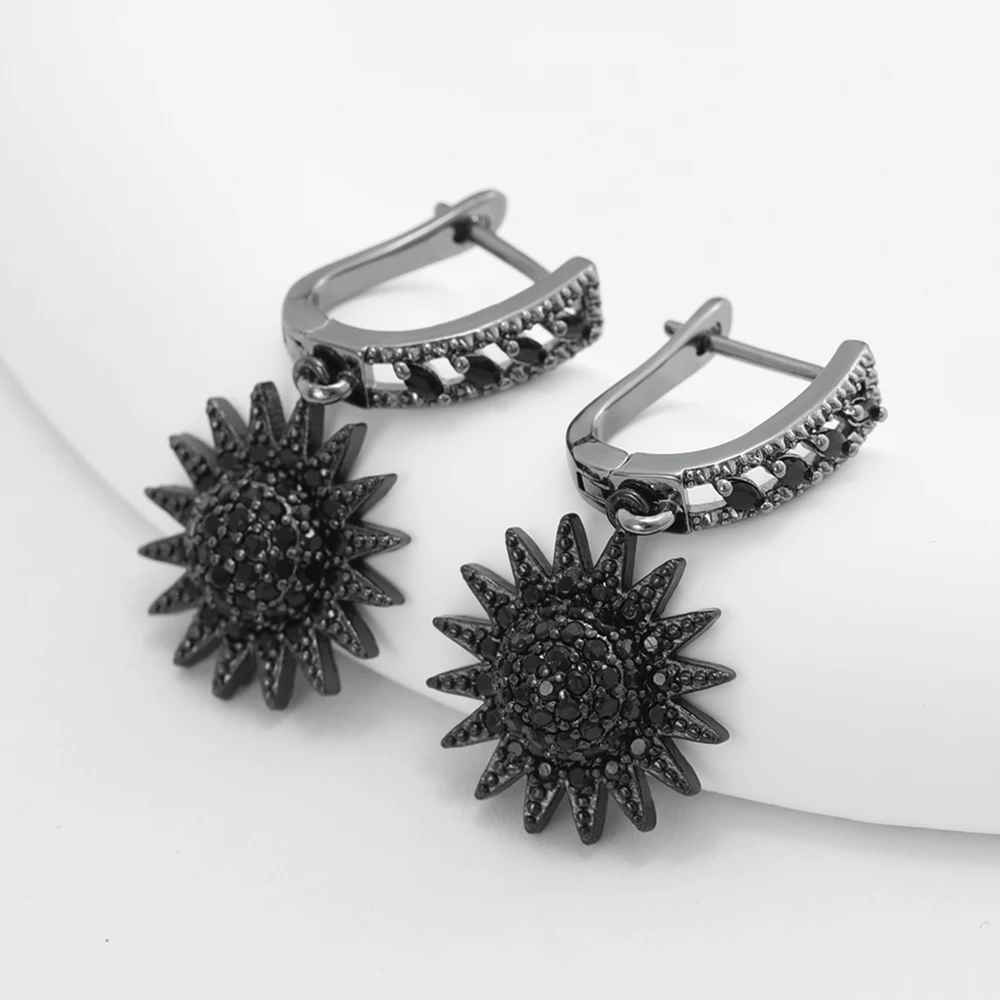 1 Paar Multi Style 18 Karat Gold/rhodiniert mit schwarzem Zirkon Messing Ohrringhaken DIY Damen Ohrringherstellung Zubehör Großhandel – Detail 4