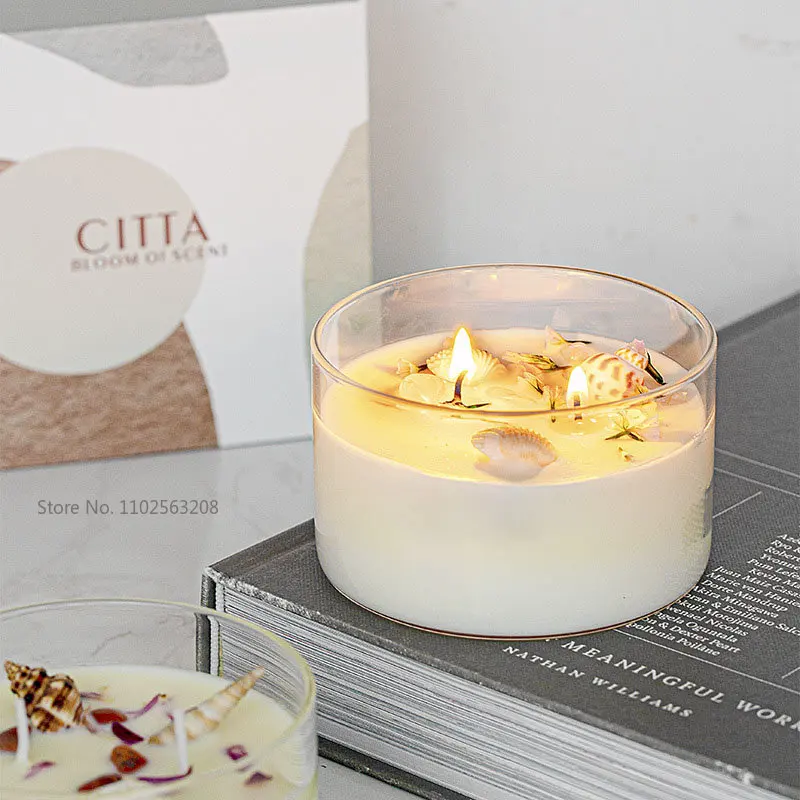 Candle Making Kit Candle Making Supplies Candle Tin Set Creative Round Diy Candle Empty Cups Heat Resistant Clear Bottle Glass Jars Handmade Dessert Scented Candles Glass Empty Jars