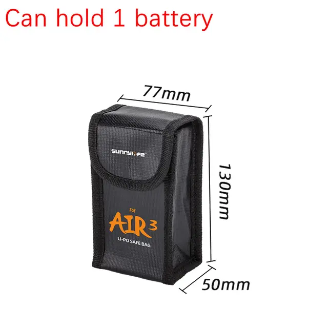 Flame Retardant Battery Protective Bag Lipo Battery Safety Bag For DJI Drones - Flame Retardant Storage Case For Air 3/Mavic 3 Drone Battery Bag