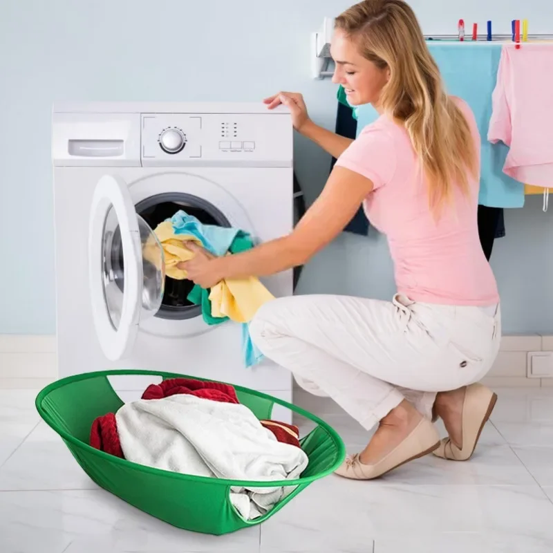 Folding Dirty Clothes Hamper Laundry Basket Tumble Dryer Dirty Clothes Dryer Hamper Swivel To Empty Into Washing Machine
