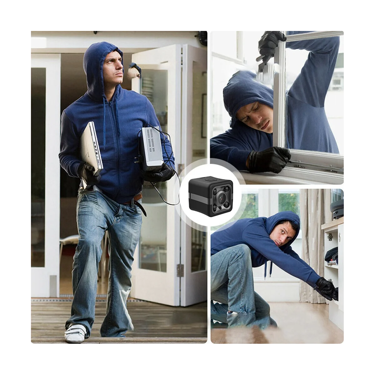 

SQ31 Camera Hd Action Camera Wifi Infrared Night Vision 1080P Intelligent Without Memory Card, Black