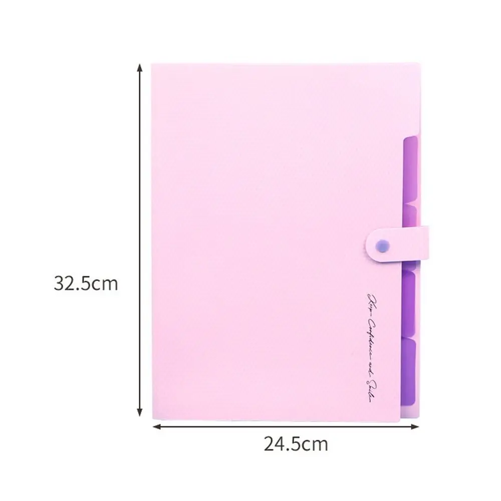 PVC 폴더 오르간 가방, 하이 퀄리티 5 포켓 문구 서류 정리함, 학생 선물 서류 가방