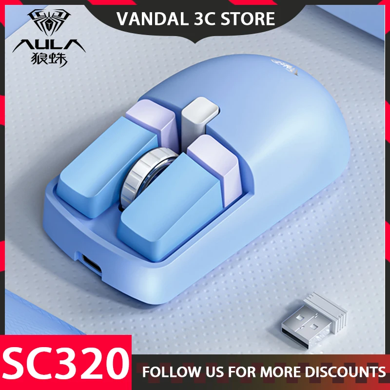 Мини-мышь комната Sc320 Xiao Qiao беспроводная, 2,4 ГГц, 2 режима, три скорости