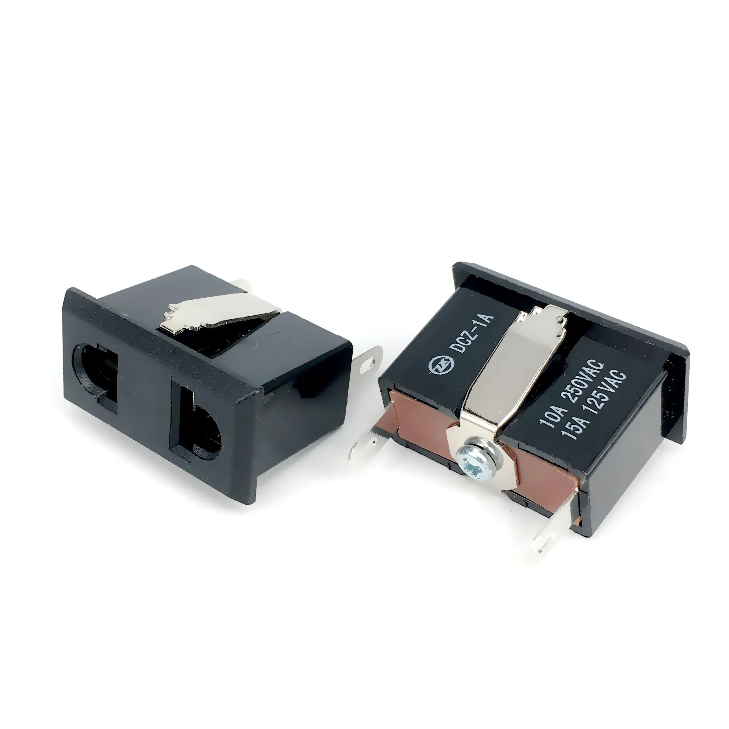 10pcs/lot UPS Power Outlet AC Socket with Shrapnel EU/US 2 Hole Power Socket 10A 250V Electric Connector Wall Outlet