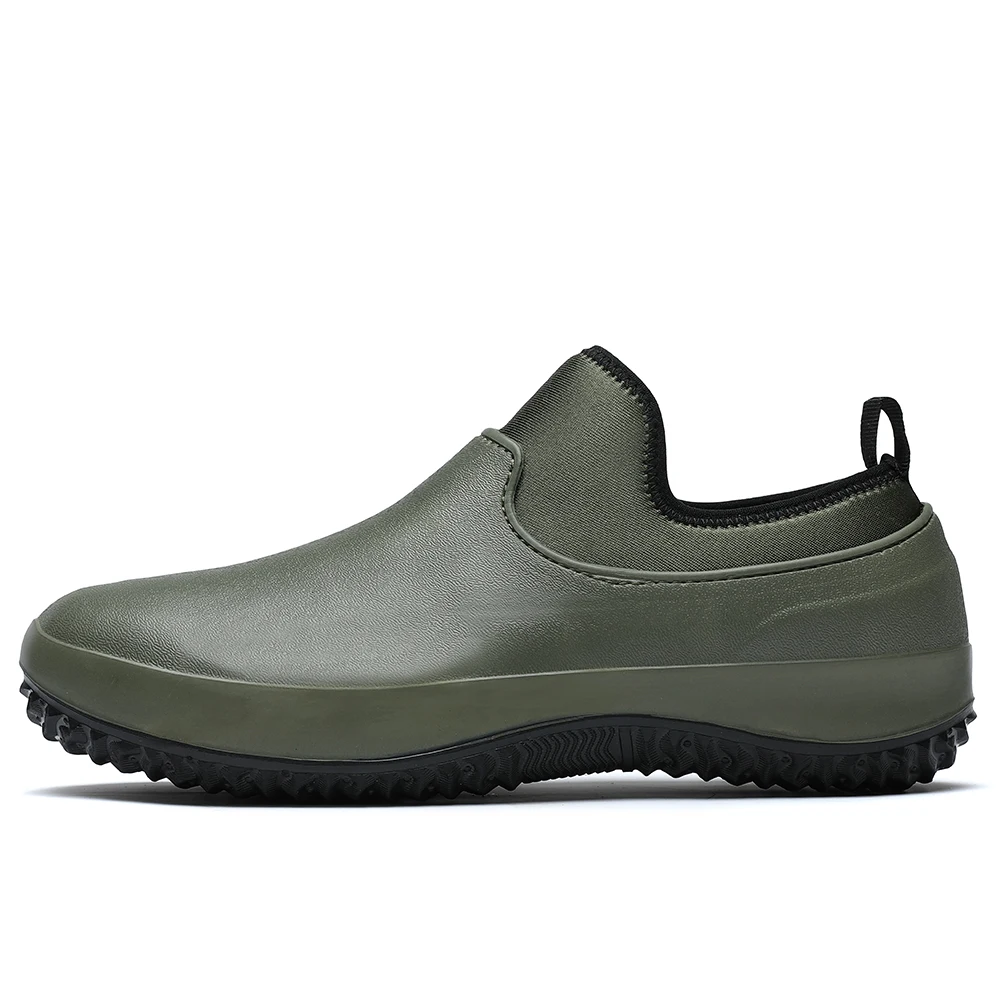2021 New Men Shoes Kitchen Working Shoes Breathable Non-slip Waterproof Chef Shoes Casual Flat Work Shoes Water Shoes Rain Boots