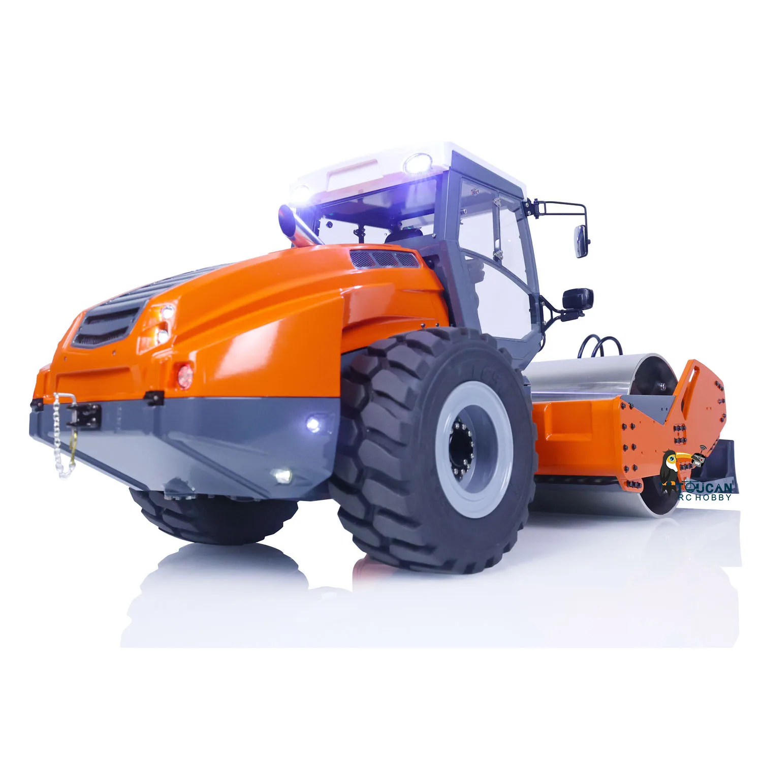 LESU 1:14 Hydraulic RC Road Roller Aoue-H13i Radio Control Engeerning TOUCAN Painted Orange Cars for Boys Outdoor Toys THZH1564 3