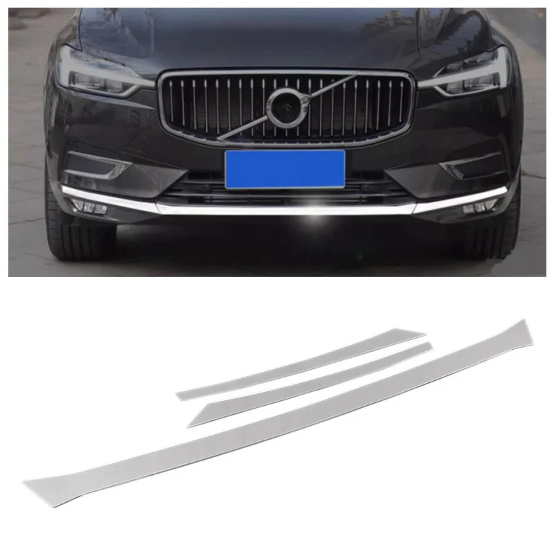 

Для Volvo XC60 2018 - 2022 внешние аксессуары передний Нижний Бампер решетка гриль сетчатые полосы передний нижний бампер пластина