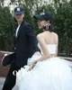 OLOEY 2PCS White Ruffles Tulle Wedding Dresses Two Pieces Korea Photo shoot Tulle Princess Bridal Gowns Customized Mariage 3