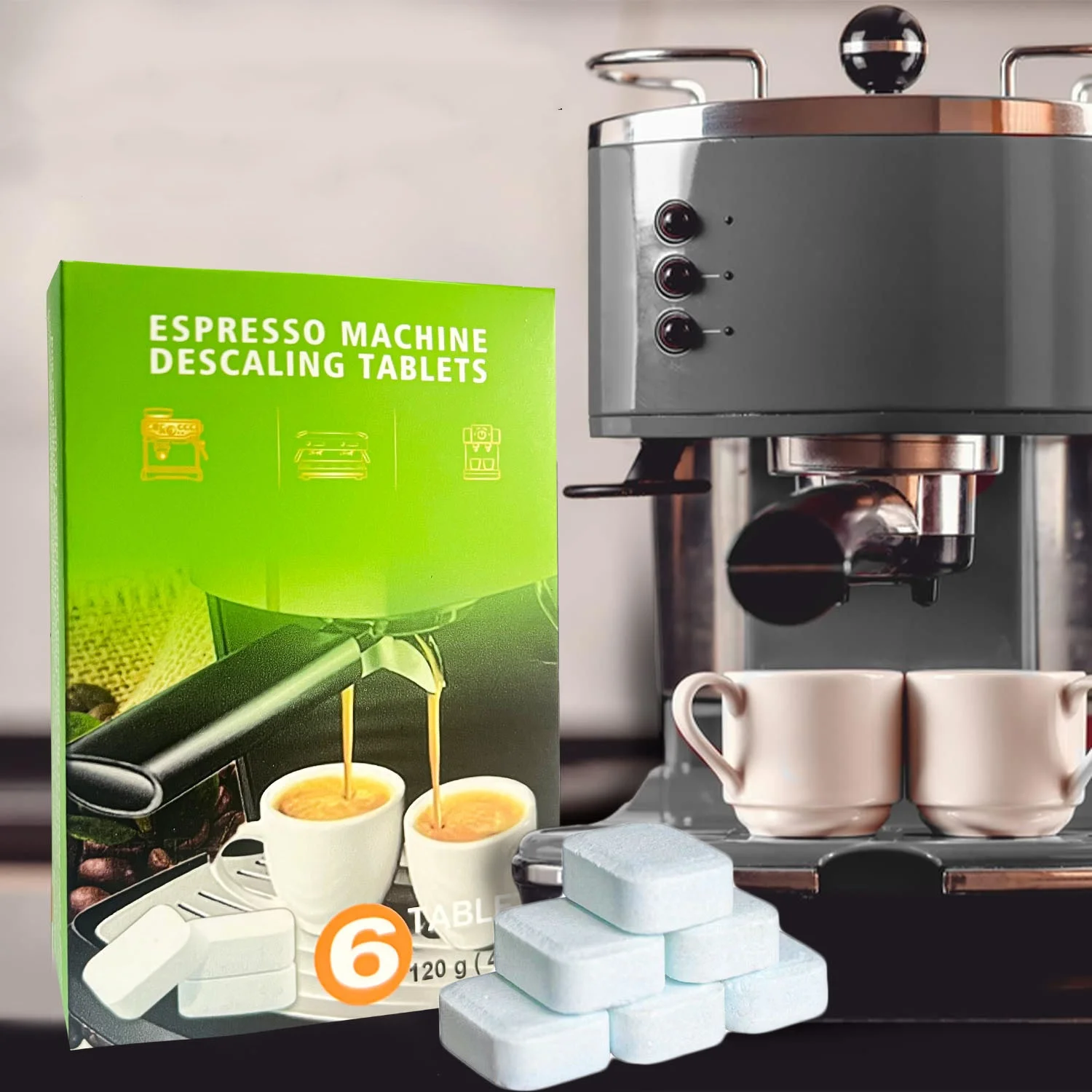 Coffee Machine Descaling and Effervescent Cleaning Tablets Boiling Kettle Teapot Steamer Scale Citric Acid Cleaning Agent Tablet coffee machine descaler