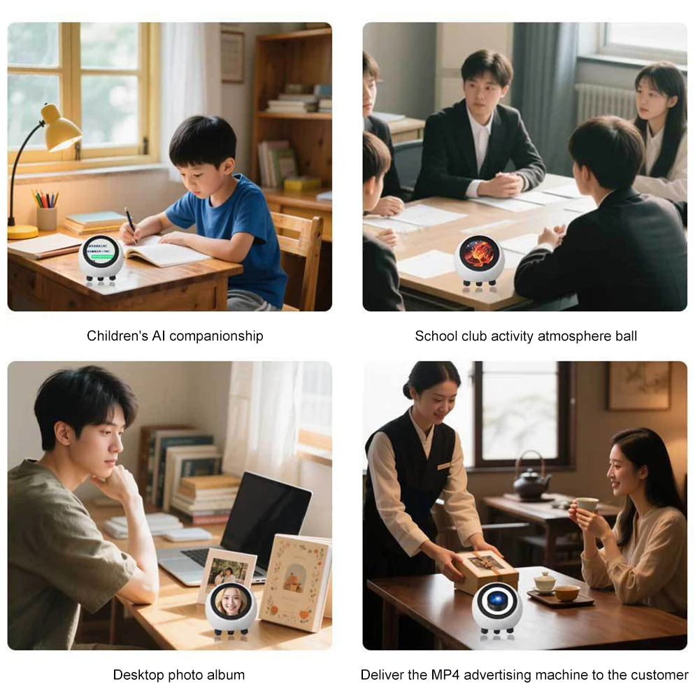 DeepSeek Compatible AI Voice Chat Robot Ball For XiaoZhi ESP32-S3 Development Board 1.28In LCD Screen Home Smart Assistan Robot