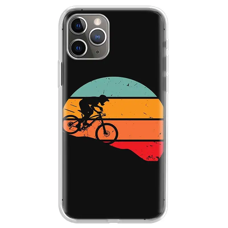 Mountain Bike Adventure Pattern Soft TPU Phone Case
