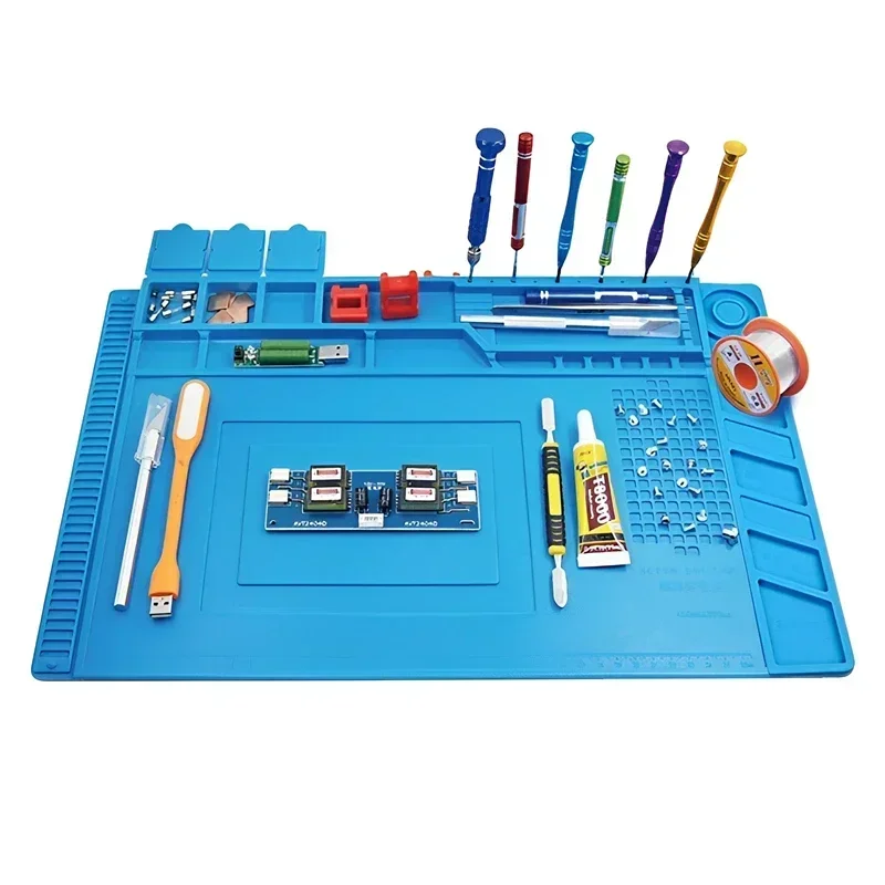 ESD Heat Insulation Working Mat Soldering Station Iron Phone Computer Repair Mat Magnetic Heat-resistant BGA Insulator Platform